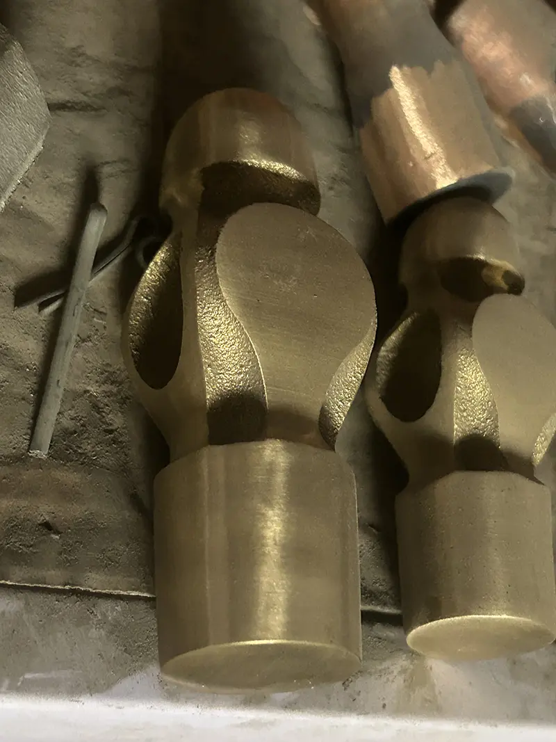 Description of the sand mold casting process for the production of copper parts: